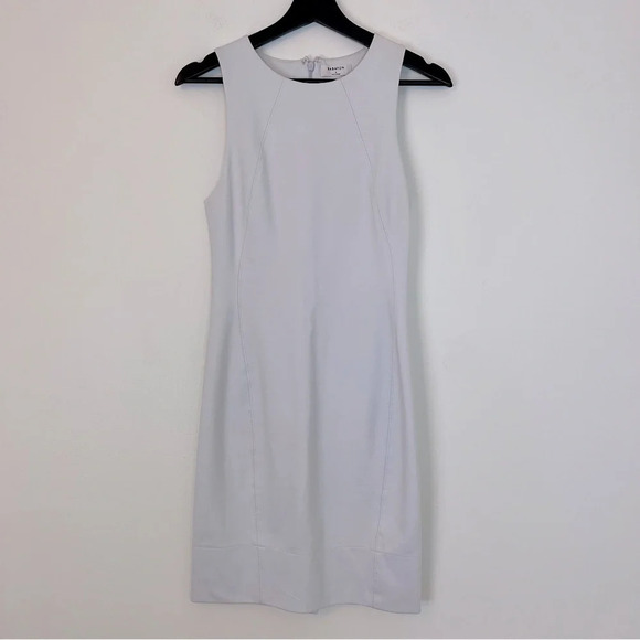 Babaton Aritzia Fitted Stretch Sheath Dress Stone Grey 4 Business Office Career - Picture 1 of 5